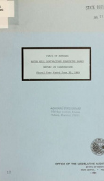 Water Well Contractors Examining Board; report on examination, fiscal year ended June 30, 1969_cover