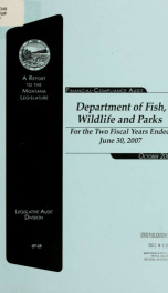 Department of Fish, Wildlife and Parks financial-compliance audit for the two fiscal years ended .._cover