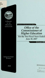 Office of the Commissioner of Higher Education financial-compliance audit for the two fiscal years ended June 30 ..._cover