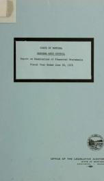 Montana Arts Council : report on examination of financial statements .._cover