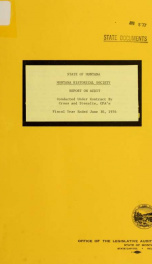 State of Montana, Montana Historical Society : report on audit, fiscal year ended June 30, 1976_cover