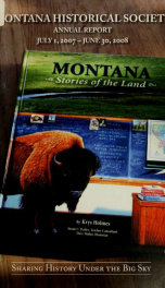 The Montana Historical Society's annual report.._cover