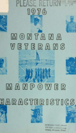 Montana veterans manpower characteristics, 1976_cover