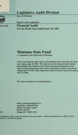 Montana State Fund : financial audit for the fiscal year ended June 30, .._cover