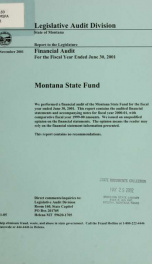 Montana State Fund : financial audit for the fiscal year ended June 30, .._cover