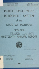 Public Employees' Retirement System of the state of Montana ... annual report_cover