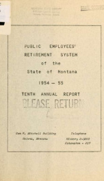 Public Employees' Retirement System of the state of Montana ... annual report_cover