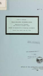 Public Employees' Retirement System, administrative expenses and Volunteer Firemen's Fund : report on examination of financial statements_cover