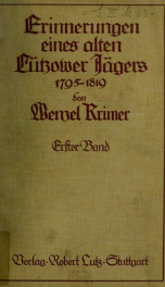 Erinnerungen eines alten Lutzower Jagers 1795-1819_cover