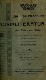 Universal-Handbuch der Musikliteratur aller Zeiten und Völker. Als Nachschlagewerk und Studienquelle der Welt-Musikliteratur_cover