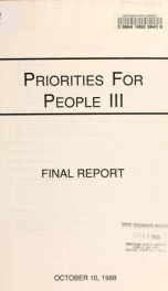 Priorities for People III : final report_cover