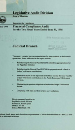 Judicial Branch financial-compliance audit for the two fiscal years ended .._cover