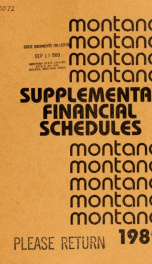 Montana supplemental financial schedules_cover