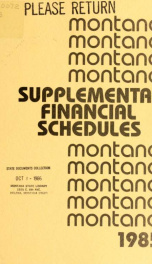 Montana supplemental financial schedules_cover