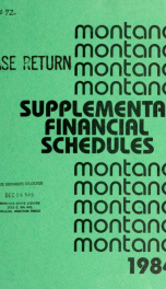 Montana supplemental financial schedules_cover