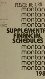 Montana supplemental financial schedules_cover