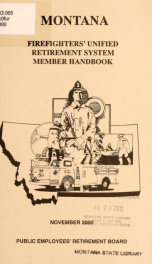 Montana firefighters' unified retirement system member handbook_cover