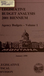 Budget analysis 2001 biennium_cover