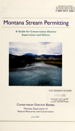 Montana stream permitting : a guide for conservation district supervisors and others_cover