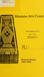 Annual report of the Montana Arts Council to the Governor of Montana ... for the fiscal year ended .._cover