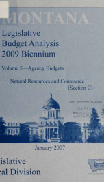 Legislative budget analysis ... biennium_cover