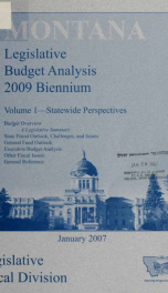 Legislative budget analysis ... biennium_cover