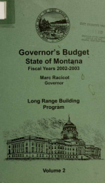 Governor's budget fiscal years 2002-2003_cover