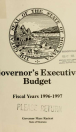 Governor's executive budget_cover