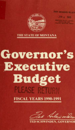 Governor's executive budget_cover