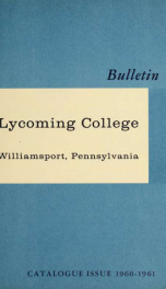 Lycoming, the alumni bulletin_cover