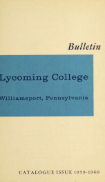 Lycoming, the alumni bulletin_cover