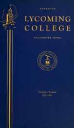Bulletin, Lycoming College_cover