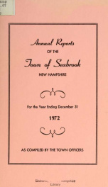 Annual reports of the Town of Seabrook, New Hampshire_cover