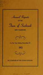 Annual reports of the Town of Seabrook, New Hampshire_cover