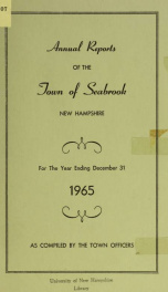 Annual reports of the Town of Seabrook, New Hampshire_cover