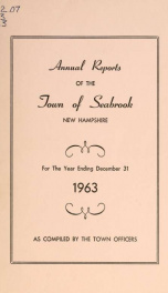 Annual reports of the Town of Seabrook, New Hampshire_cover