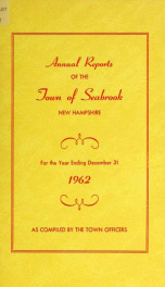 Annual reports of the Town of Seabrook, New Hampshire_cover