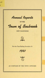 Annual reports of the Town of Seabrook, New Hampshire_cover