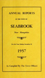 Annual reports of the Town of Seabrook, New Hampshire_cover