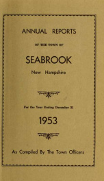 Annual reports of the Town of Seabrook, New Hampshire_cover