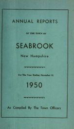 Annual reports of the Town of Seabrook, New Hampshire_cover