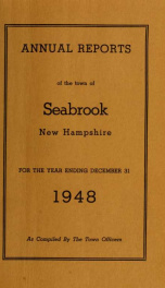 Annual reports of the Town of Seabrook, New Hampshire_cover