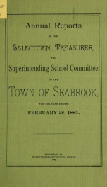 Annual reports of the Town of Seabrook, New Hampshire_cover