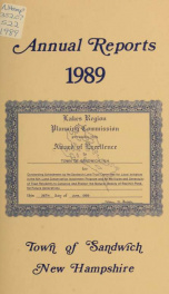 Annual reports Town of Sandwich, New Hampshire_cover