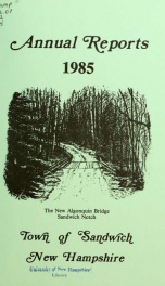 Annual reports Town of Sandwich, New Hampshire_cover