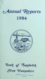 Annual reports Town of Sandwich, New Hampshire_cover