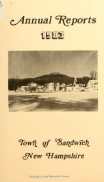 Annual reports Town of Sandwich, New Hampshire_cover