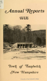 Annual reports Town of Sandwich, New Hampshire_cover