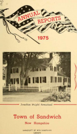 Annual reports Town of Sandwich, New Hampshire_cover