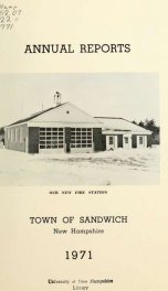 Annual reports Town of Sandwich, New Hampshire_cover